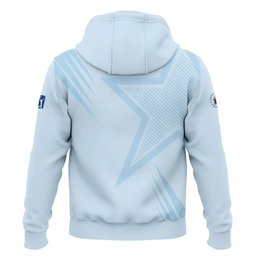 124th U.S. Open Pinehurst Golf Star Line Pattern Light Blue Rolex Zipper Hoodie Shirt Style Classic Zipper Hoodie Shirt