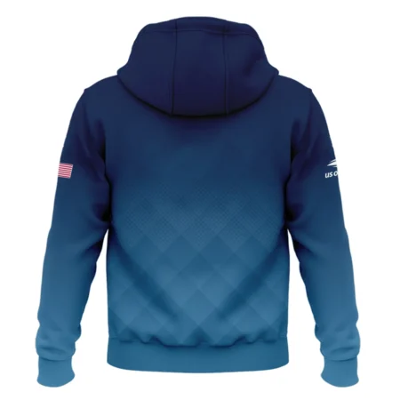 Nike Blue Abstract Background US Open Tennis Champions Zipper Hoodie Shirt Style Classic Zipper Hoodie Shirt