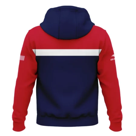 Under Armour Blue Red White Background US Open Tennis Champions Zipper Hoodie Shirt Style Classic Zipper Hoodie Shirt