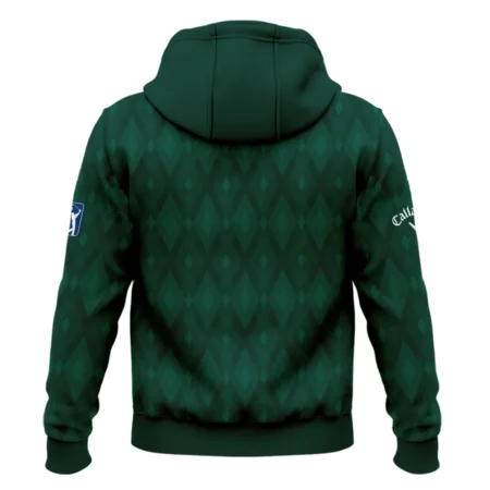 Green Fabric Ikat Diamond pattern Masters Tournament Callaway Zipper Hoodie Shirt Style Classic Zipper Hoodie Shirt