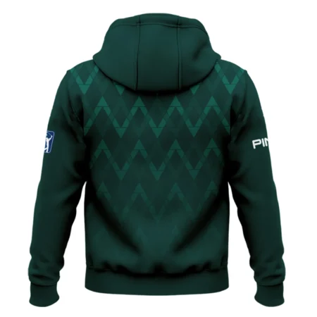 Abstract Dark Green Zigzag Background Masters Tournament Ping Zipper Hoodie Shirt Style Classic Zipper Hoodie Shirt