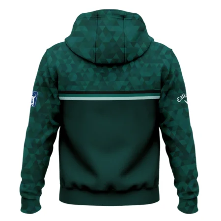 Dark Green Triangle Mosaic Pattern Masters Tournament Callaway Zipper Hoodie Shirt Style Classic Zipper Hoodie Shirt