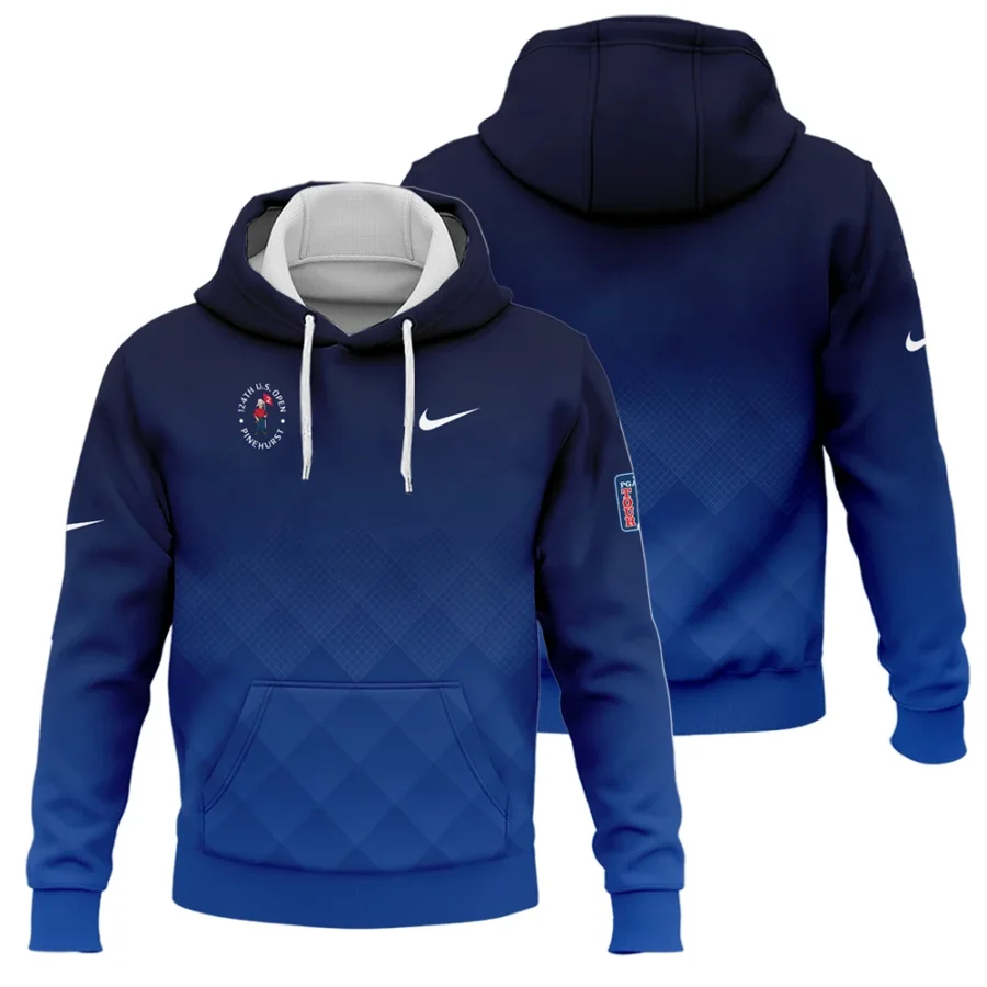 124th U.S. Open Pinehurst Nike Dark Blue Gradient Stripes Pattern Hoodie Shirt Style Classic Hoodie Shirt