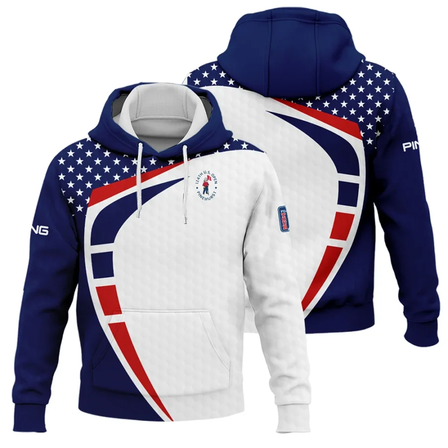 124th U.S. Open Pinehurst Ping US Flag Blue Red Stars Hoodie Shirt Style Classic Hoodie Shirt