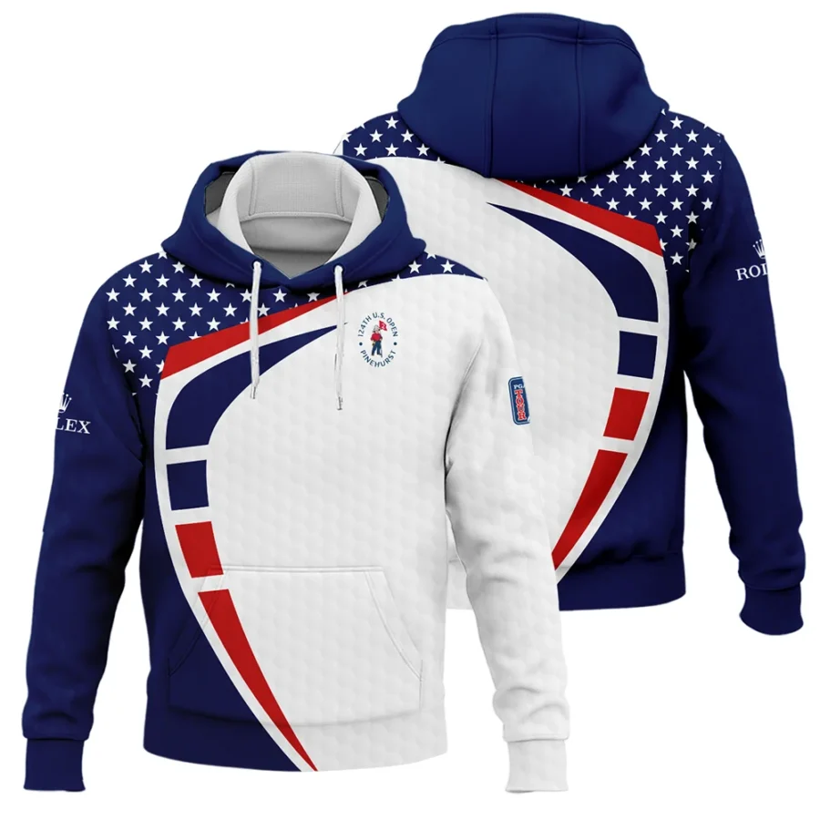 124th U.S. Open Pinehurst Rolex US Flag Blue Red Stars Hoodie Shirt Style Classic Hoodie Shirt