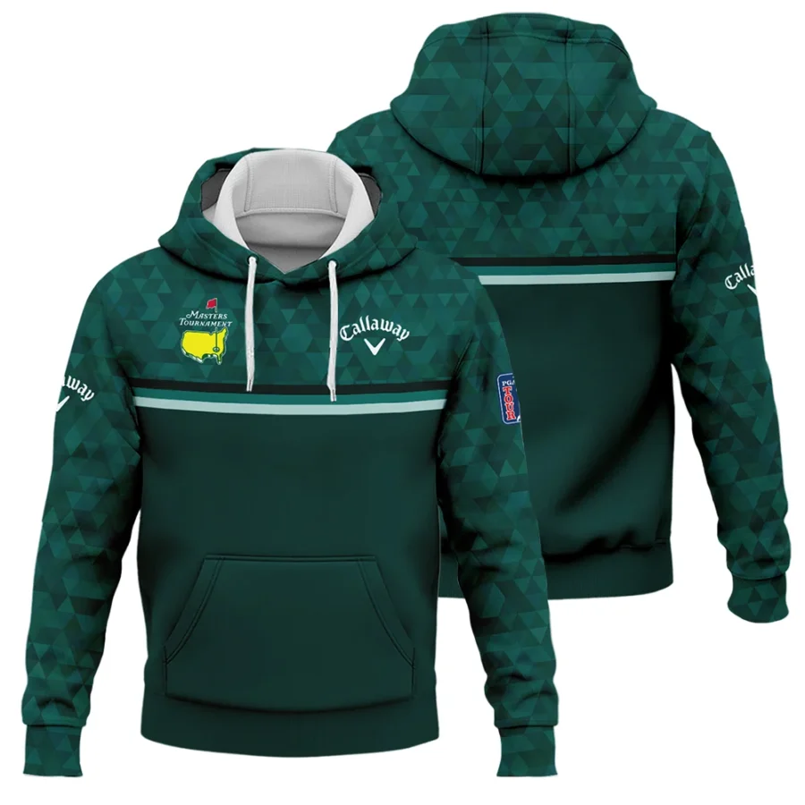 Dark Green Triangle Mosaic Pattern Masters Tournament Callaway Hoodie Shirt Style Classic Hoodie Shirt