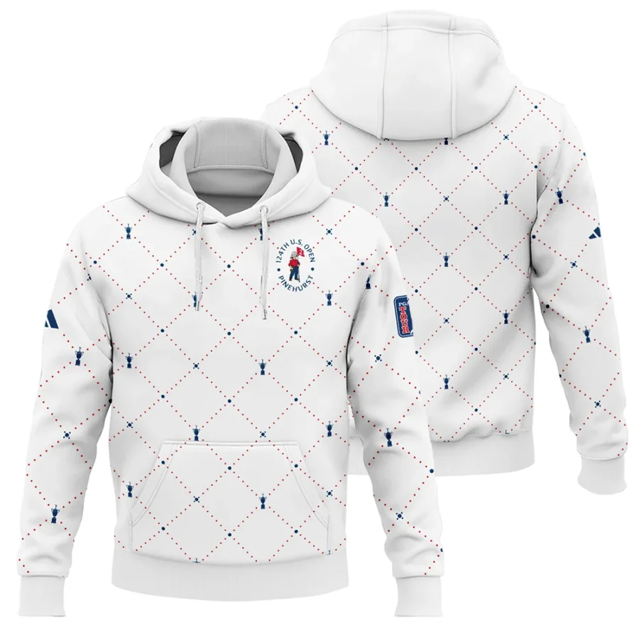 Argyle Pattern With Cup 124th U.S. Open Pinehurst Adidas Hoodie Shirt Style Classic Hoodie Shirt