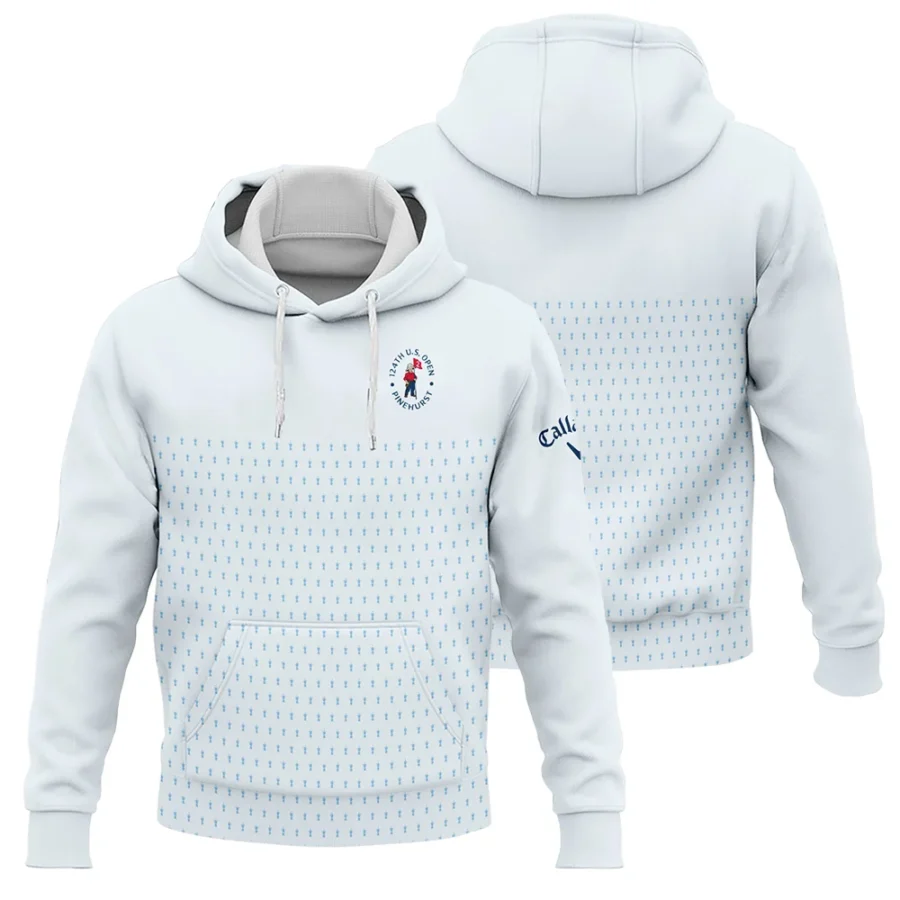 U.S Open Trophy Pattern Light Blue 124th U.S. Open Pinehurst Callaway Hoodie Shirt Style Classic Hoodie Shirt