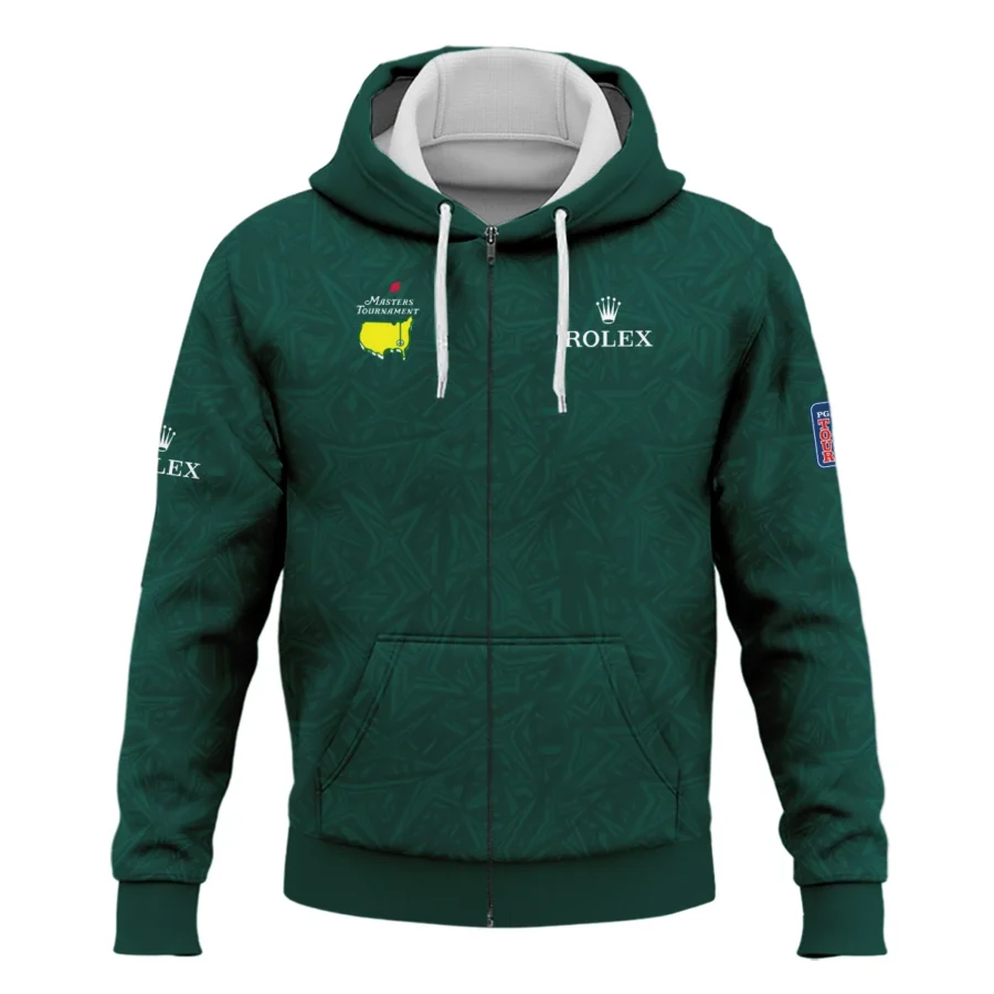 Stars Dark Green Abstract Sport Masters Tournament Rolex Zipper Hoodie Shirt Style Classic Zipper Hoodie Shirt