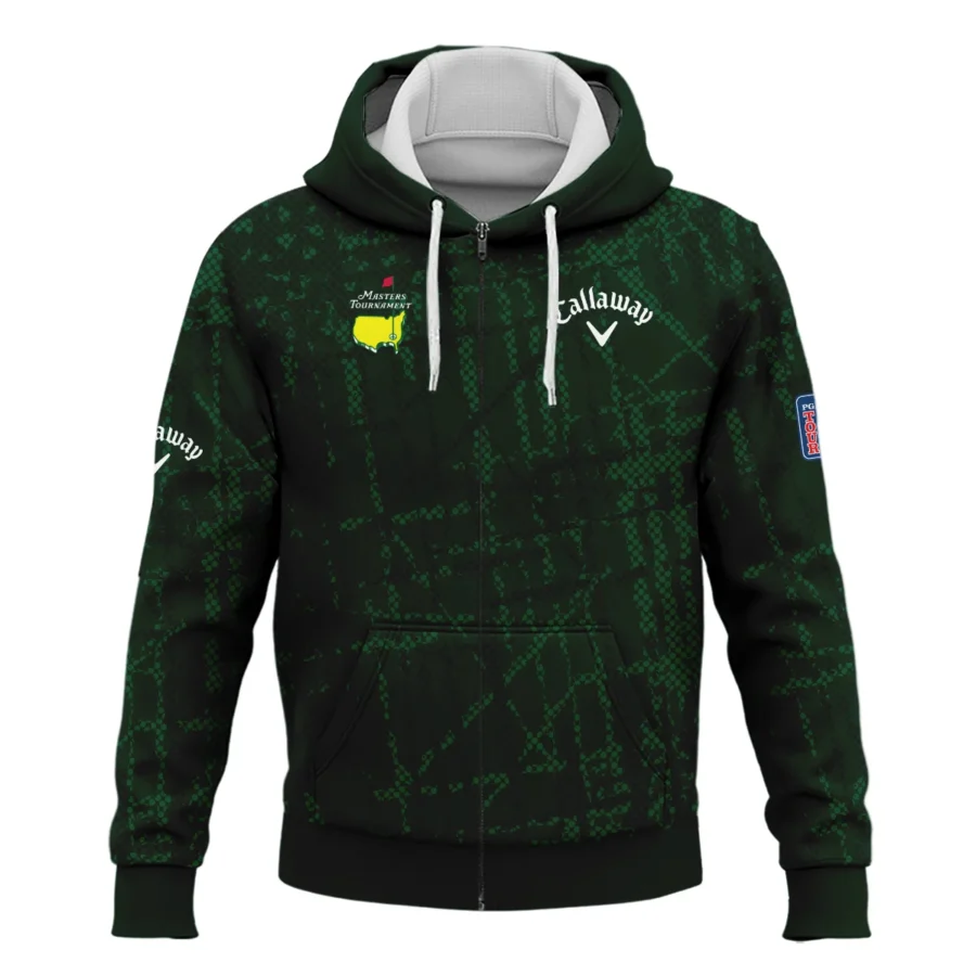 Masters Tournament Callaway Golf Pattern Halftone Green Zipper Hoodie Shirt Style Classic Zipper Hoodie Shirt