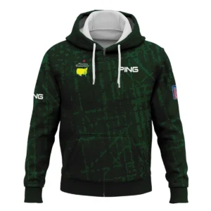 Masters Tournament Ping Golf Pattern Halftone Green Quarter-Zip Jacket Style Classic Quarter-Zip Jacket