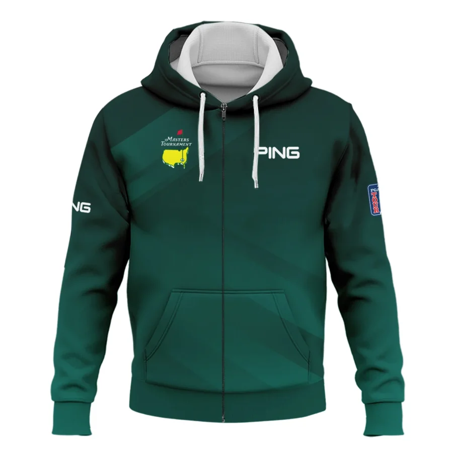 Masters Tournament Dark Green Gradient Golf Sport Ping Zipper Hoodie Shirt Style Classic Zipper Hoodie Shirt