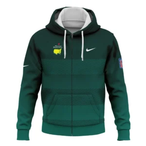 Nike Masters Tournament Dark Green Gradient Stripes Pattern Golf Sport Hoodie Shirt Style Classic Hoodie Shirt