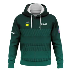 Ping Masters Tournament Dark Green Gradient Stripes Pattern Golf Sport Hoodie Shirt Style Classic Hoodie Shirt