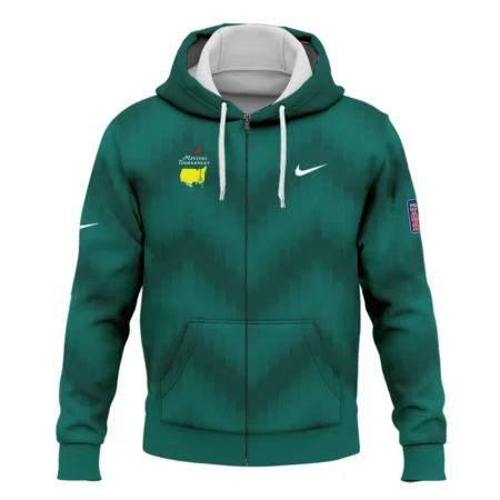 Golf Sport Green Gradient Stripes Pattern Nike Masters Tournament Zipper Hoodie Shirt Style Classic Zipper Hoodie Shirt