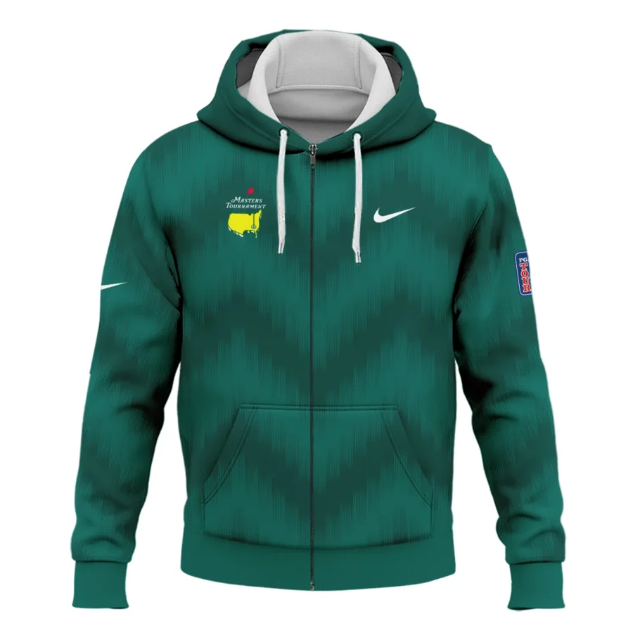 Golf Sport Green Gradient Stripes Pattern Nike Masters Tournament Zipper Hoodie Shirt Style Classic Zipper Hoodie Shirt