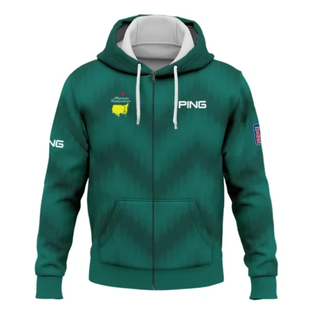 Golf Sport Green Gradient Stripes Pattern Ping Masters Tournament Zipper Hoodie Shirt Style Classic Zipper Hoodie Shirt