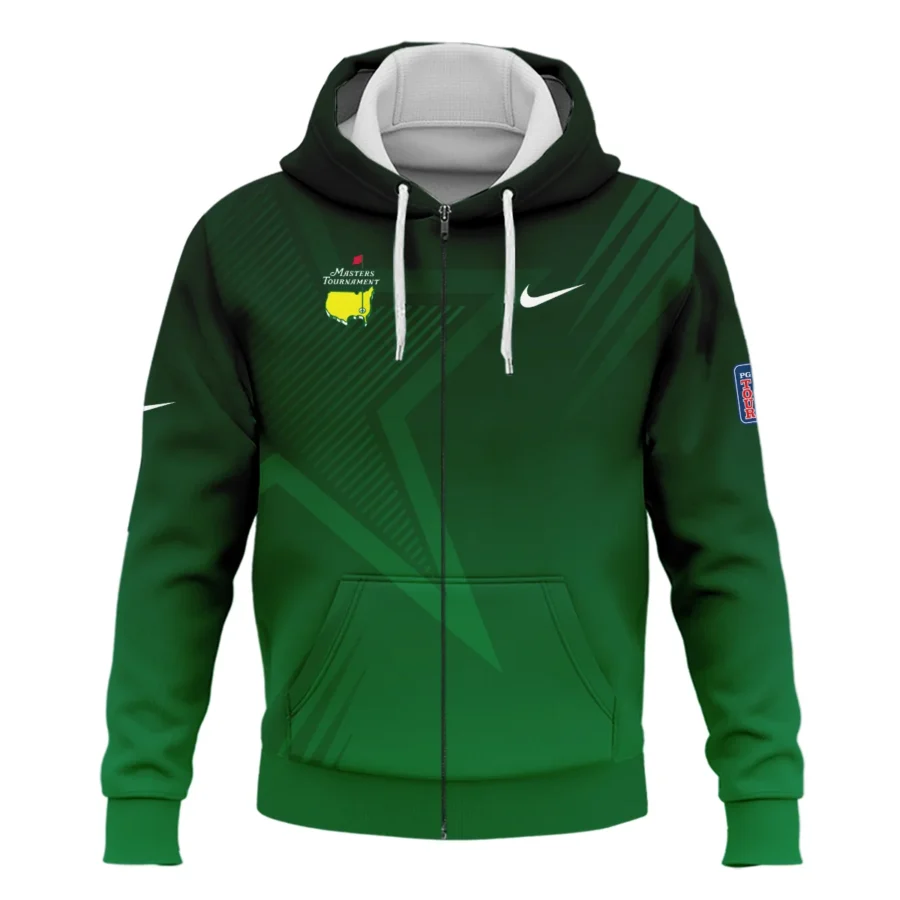 Nike Masters Tournament Polo Shirt Dark Green Gradient Star Pattern Golf Sports Zipper Hoodie Shirt Style Classic Zipper Hoodie Shirt