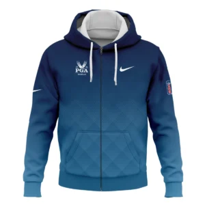 2024 PGA Championship Valhalla Nike Blue Gradient Abstract Stripes  Quarter-Zip Jacket Style Classic Quarter-Zip Jacket