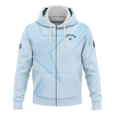 2024 PGA Championship Valhalla Golf Star Line Pattern Light Blue Callaway Zipper Hoodie Shirt Style Classic Zipper Hoodie Shirt