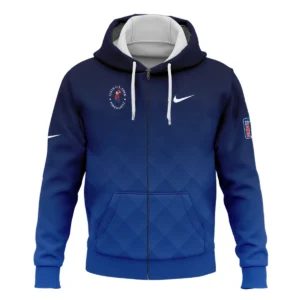 124th U.S. Open Pinehurst Nike Dark Blue Gradient Stripes Pattern Quarter-Zip Jacket Style Classic Quarter-Zip Jacket