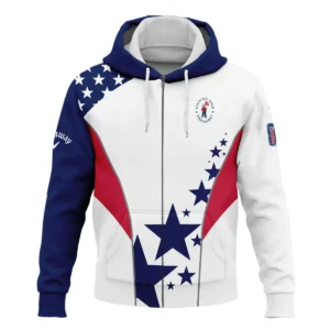 124th U.S. Open Pinehurst Callaway Stars US Flag White Blue Quarter-Zip Jacket Style Classic Quarter-Zip Jacket