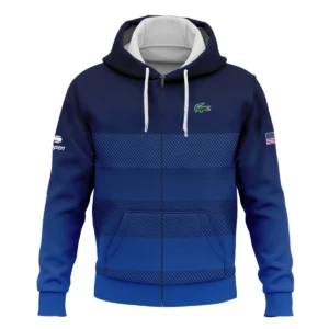 Straight Line Dark Blue Background US Open Tennis Champions Lacoste Hoodie Shirt Style Classic Hoodie Shirt