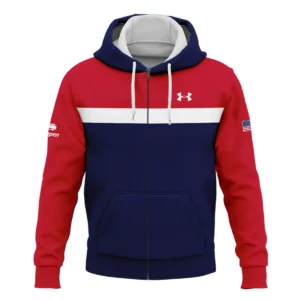 Under Armour Blue Red White Background US Open Tennis Champions Quarter-Zip Jacket Style Classic Quarter-Zip Jacket