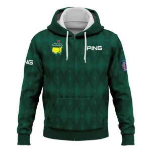 Green Fabric Ikat Diamond pattern Masters Tournament Ping Hoodie Shirt Style Classic Hoodie Shirt