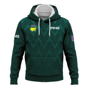 Abstract Dark Green Zigzag Background Masters Tournament Ping Quarter-Zip Jacket Style Classic Quarter-Zip Jacket