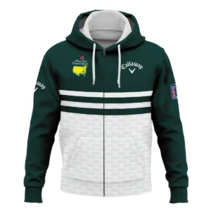 Dark Green Mix White With Logo Pattern Masters Tournament Callaway Quarter-Zip Jacket Style Classic Quarter-Zip Jacket