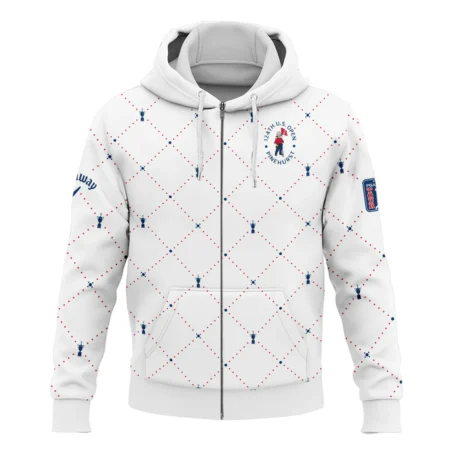 Argyle Pattern With Cup 124th U.S. Open Pinehurst Callaway Zipper Hoodie Shirt Style Classic Zipper Hoodie Shirt