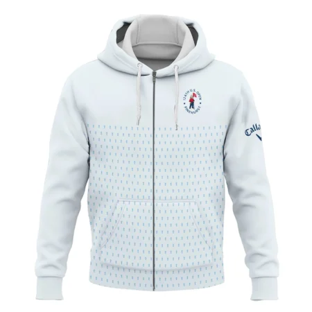 U.S Open Trophy Pattern Light Blue 124th U.S. Open Pinehurst Callaway Zipper Hoodie Shirt Style Classic Zipper Hoodie Shirt