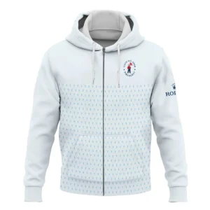 U.S Open Trophy Pattern Light Blue 124th U.S. Open Pinehurst Rolex Quarter-Zip Jacket Style Classic Quarter-Zip Jacket