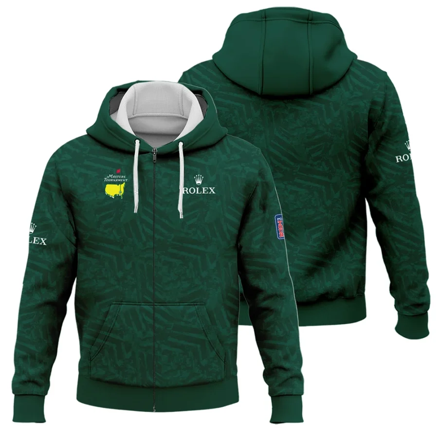 Rolex Masters Tournament Green Stratches Seamless Pattern Zipper Hoodie Shirt Style Classic Zipper Hoodie Shirt