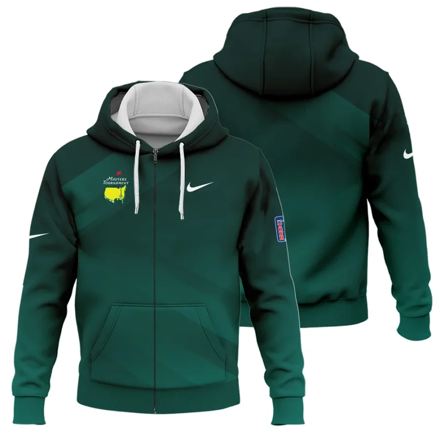 Masters Tournament Dark Green Gradient Golf Sport Nike Zipper Hoodie Shirt Style Classic Zipper Hoodie Shirt