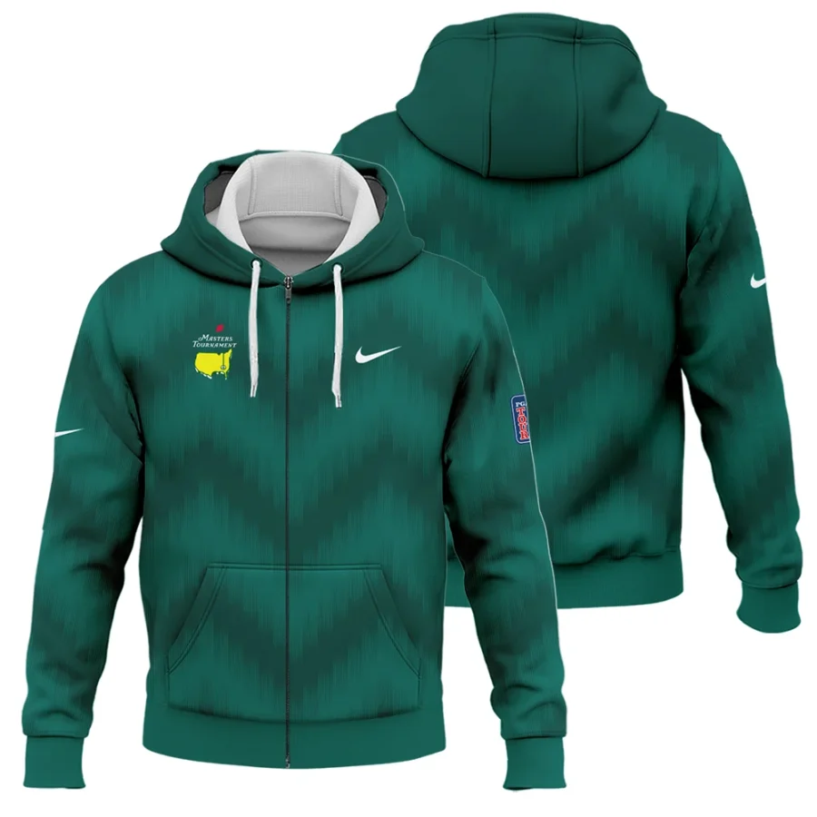 Golf Sport Green Gradient Stripes Pattern Nike Masters Tournament Zipper Hoodie Shirt Style Classic Zipper Hoodie Shirt