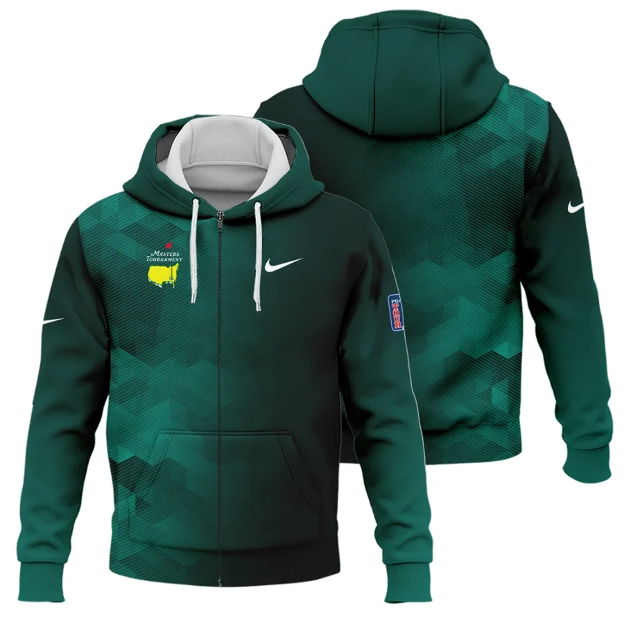 Nike Golf Sport Dark Green Gradient Abstract Background Masters Tournament Zipper Hoodie Shirt Style Classic Zipper Hoodie Shirt