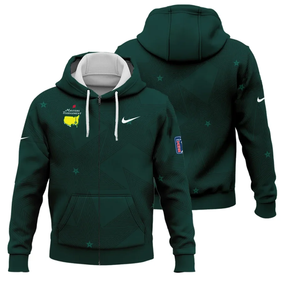 Golf Pattern Stars Dark Green Masters Tournament Nike Zipper Hoodie Shirt Style Classic Zipper Hoodie Shirt