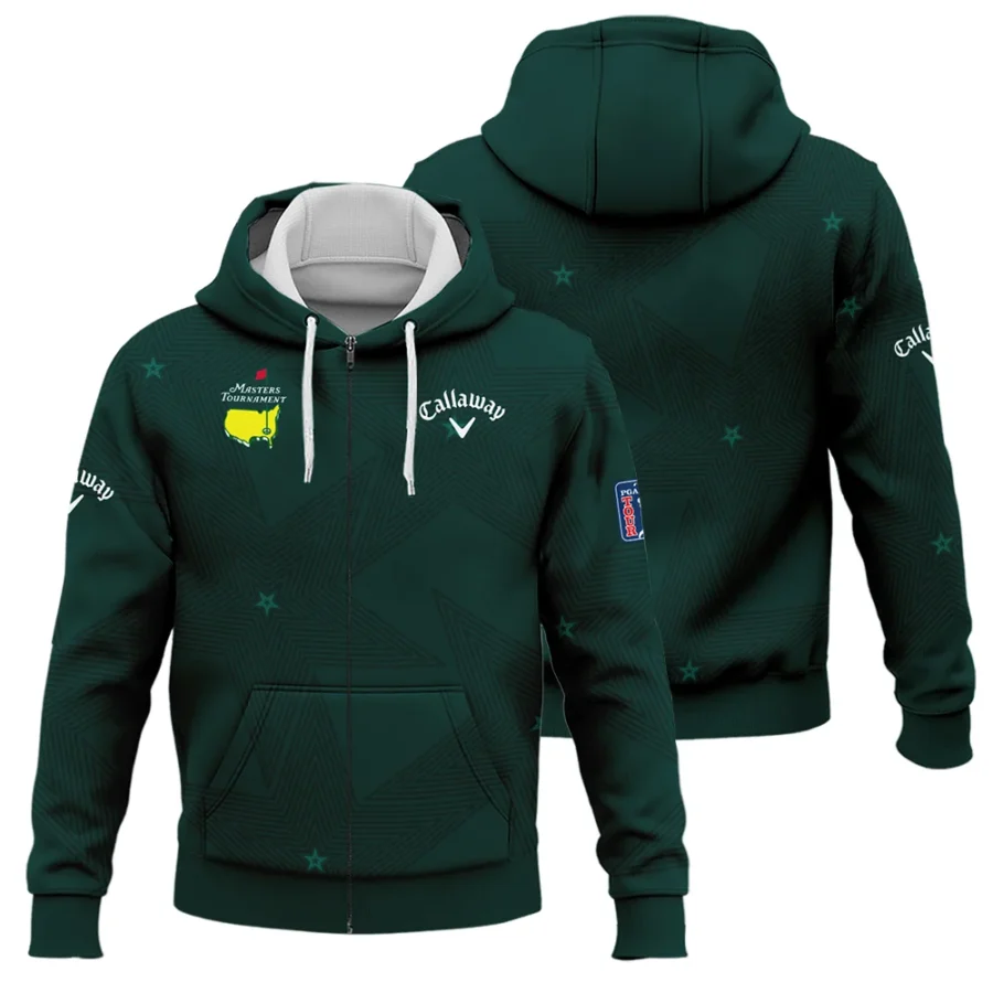 Dark Green Background Masters Tournament Callaway Zipper Hoodie Shirt Style Classic Zipper Hoodie Shirt