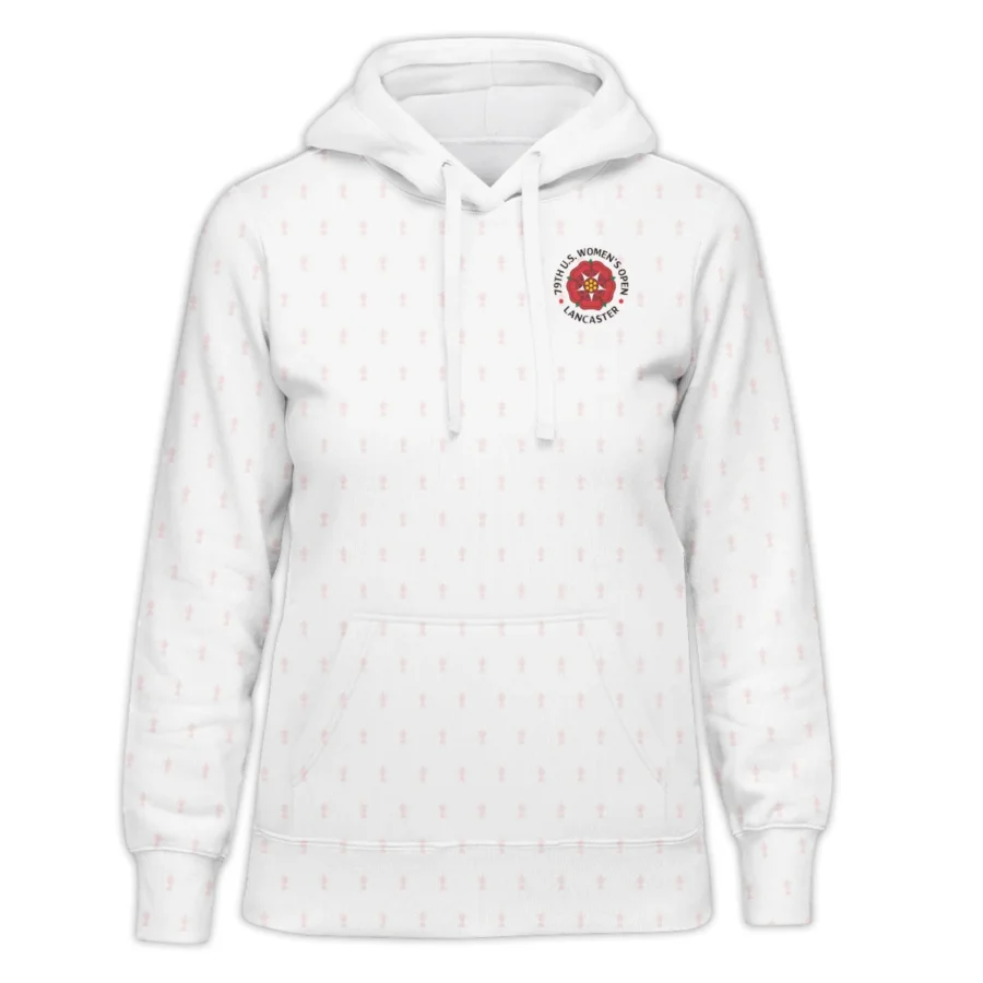 79th U.S. Women’s Open Lancaster Pattern Cup White Hoodie Shirt Pink Color All Over Print Hoodie Shirt