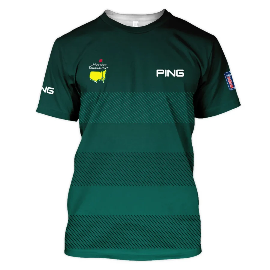 Ping Masters Tournament Dark Green Gradient Stripes Pattern Golf Sport Unisex T-Shirt Style Classic T-Shirt