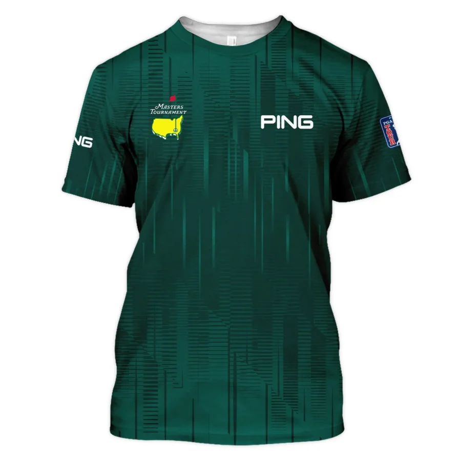 Masters Tournament Ping Dark Green Gradient Stripes Pattern Unisex T-Shirt Style Classic T-Shirt