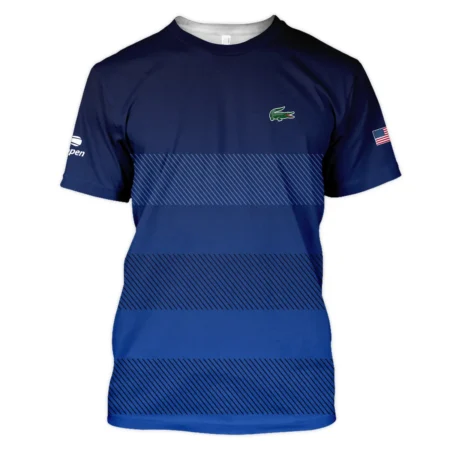 Straight Line Dark Blue Background US Open Tennis Champions Lacoste Unisex T-Shirt Style Classic T-Shirt
