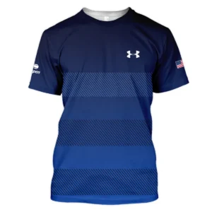 Straight Line Dark Blue Background US Open Tennis Champions Under Armour Vneck Polo Shirt Style Classic Polo Shirt For Men