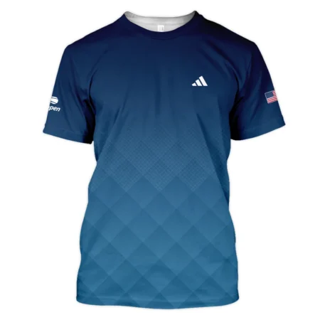 Adidas Blue Abstract Background US Open Tennis Champions Vneck Polo Shirt Style Classic Polo Shirt For Men