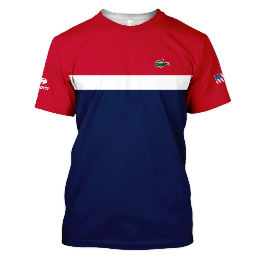 Lacoste Blue Red White Background US Open Tennis Champions Unisex T-Shirt Style Classic T-Shirt