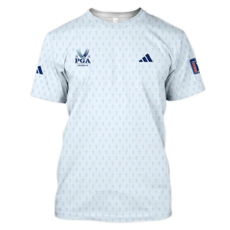 Golf Pattern Cup White Mix Light Blue 2024 PGA Championship Valhalla Adidas Vneck Polo Shirt Style Classic Polo Shirt For Men