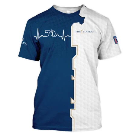 Golf Heart Beat Navy Blue THE PLAYERS Championship Rolex Unisex T-Shirt Style Classic T-Shirt