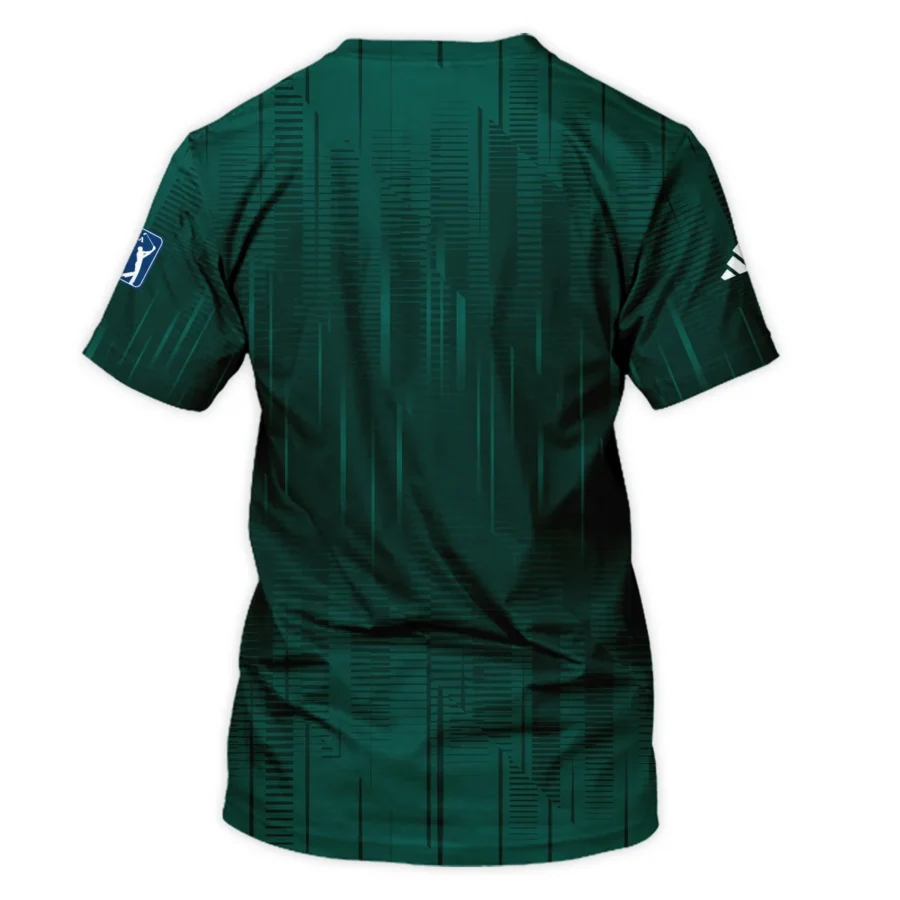 Masters Tournament Adidas Dark Green Gradient Stripes Pattern Unisex T-Shirt Style Classic T-Shirt